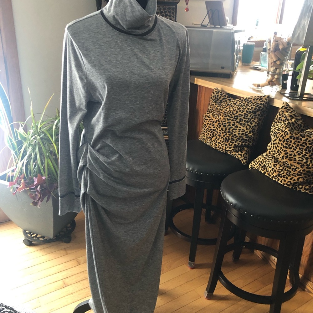 Athleta Heather Gray Turtleneck Dress
